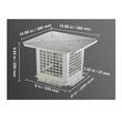 Capac terminal patrat pentru cos de fum, Inox, 229 x 229 mm