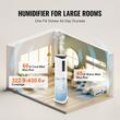 Umidificator cu ultrasunete 2 in 1, 430 ml/h, Rezervor 9 l, Suprafata de umidificare 30-40 m², Functie cronometru 0-24 h, 150 W, Telecomanda