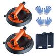 Set 2 ventuze cu pompa vid, manipulare placi ceramice, sticla, diametru 203 mm, capacitate 99 kg