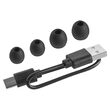 Casti On the ear, Bluetooth, Wireless, diametru difuzor 8 mm, functie Powerbank, Etui incarcare, Negru