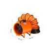 Ventilator portabil cu tubulatura pentru extragere fum, aer cald, 365 W, lungime tub 5 m, 4300 m3/h, IP 44, diametru 304.8 mm