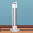 Ventilator turn cu afisare temperatura, 3 viteze, 55 W, Timer, Inaltime 92 cm, Telecomanda