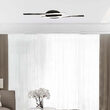 Plafoniera led, 1280 lm, 12W, 3000K, 945 x 60 mm, Otel, Negru