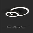 Plafoniera led, 2130 lm, 20W, 3000K, 450 x 105mm, Aluminiu, Negru