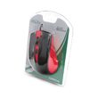 Mouse optic cu fir, USB, 1000dpi, negru/rosu