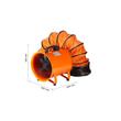 Ventilator portabil cu tubulatura pentru extragere fum, aer cald, 255 W, lungime tub 10 m, 2900 m3/h, IP 44, diametru 254 mm