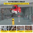 Electropalan cu carucior 1800 W, capacitate 500/1000 Kg, 12/6 m/min, Telecomanda cu fir