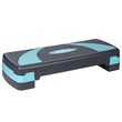 Stepper aerobic, 3 niveluri, 78 x 23 cm, Tampoane anti-alunecare din cauciuc, Negru/Albastru