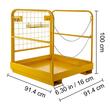 Platforma de siguranta pentru stivuitor, max 499 kg, Pliabila, Otel