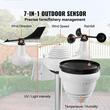 Statie meteo cu panou solar, Smart WiFi 7 in 1, afisaj color 7”, interior/exterior, temperatura, umiditate, viteza vantului/directie, prognoza meteo, alarma, IPX6