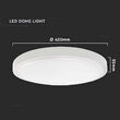 Plafoniera led, Lumina neutra 4000K, 30W, 3000 lm, IP44, diametru 420 mm