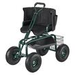 Carucior multifunctional pentru gradina, 810×480×690/770 mm, Capacitate 181 kg, roti cauciuc 10 inch, Scaun reglabil in inaltime