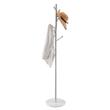 Cuier metalic, Inaltime 173 cm, Argintiu, 7 agatatori, Baza marmura