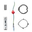 Kit reparatie bujie incandescenta 8 V pentru Sirocou 2KW 5KW 8KW, Dimensiune capat 12 x 12 x 250 mm, Cheie