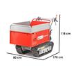 Carucior cu motor Loncin, senile, 6.5 CP, cuva extensibila si basculabila 95x63x32.8 cm, max 600 kg, 4 x viteze