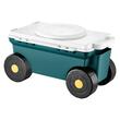 Carucior multifunctional pentru gradina, 520 × 310 × 280 mm, Capacitate 120 kg, sezut cu rotatie la 360°, 4 x roti