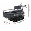 Roaba electrica cu senile TB 3250 E, Motor benzina 6.5 CP, max 320 kg, Basculabila, 8 trepte, 4.9 km/h, Obloane detasabile