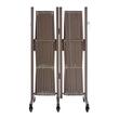 Poarta de securitate dublu extensibila, Lungime max 8.18 m, 6 x roti, Inaltime 120 cm, maro