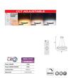 Lampa suspendata LED 70W 3CCT,  4900 lm, Negru, dimabila, telecomanda