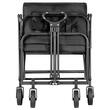 Carucior pentru plaja, Pliabil, max 100 kg, Negru, roti PVC, maner reglabil 60 – 84 cm