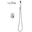 Set de dus, Montaj incastrat, Inox, Argintiu, Cap dus patrat 30 cm, Dimensiune 555 x 300 x 70 mm