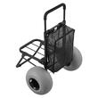 Carucior pentru nisip cu roti mari gonflabile, Pliabil, Capacitate 75 kg, Pompa, inaltime reglabila 855-1150 mm