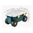 Carucior multifunctional pentru gradina, 520 × 310 × 280 mm, Capacitate 120 kg, sezut cu rotatie la 360°, 4 x roti