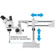 Microscop stereo trinocular, Profesional, Zoom 3.5-90x, rotativ la 360 de grade, inclinat la 45 de grade