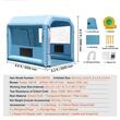 Cabina de vopsit gonflabila, dimensiune 3 x 2.5 x 2.5 m, 1 x suflanta 550 W, Impermeabila, PVC, sistem filtrare, Debit de aer 850 m³/min