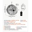 Ventilator de mansarda, Termostat inteligent, 38 cm, Metal, Debit 2208.7 m³/h