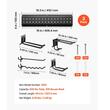 Organizator scule si unelte, max 270 kg, 3 x sine, 12 x carlige, Lungime 126 cm