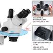 Microscop stereo trinocular, Profesional, Zoom 3.5-90x, rotativ la 360 de grade, inclinat la 45 de grade