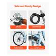 Bicicleta de oras, Roti 24 inch, 2 x frane V-Brake, Cos cumparaturi, max 150 kg, Otel, mansoane maner piele, 7 viteze Shimano, Albastru