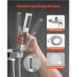 Set de dus, Montaj incastrat, Inox, Argintiu, Cap dus patrat 30 cm, Dimensiune 555 x 300 x 70 mm