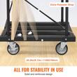 Carucior pentru transport placi gips-carton, maxim 816 Kg, 10 placi, Otel, 4 x roti, 1150 x 740 x 995 mm