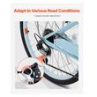 Bicicleta de oras, Roti 24 inch, 2 x frane V-Brake, Cos cumparaturi, max 150 kg, Otel, mansoane maner piele, 7 viteze Shimano, Albastru