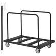 Carucior pentru transport placi gips-carton, maxim 816 Kg, 10 placi, Otel, 4 x roti, 1150 x 740 x 995 mm