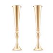 Set 2 vaze pentru evenimente/nunti, Auriu, Inaltime 56 cm, Otel carbon
