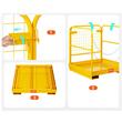 Platforma de siguranta pentru stivuitor, max 544.3 kg, Pliabila, Otel, Inaltime 94 cm, baza 91.44 x 91.44 cm