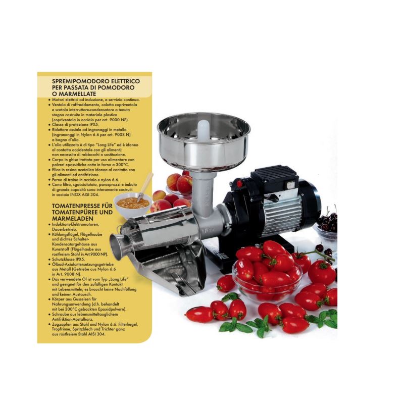 Storcator electric de rosii Reber 9008 N, corp din fonta,