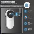 Dulap arme cu amprenta digitala, Cifru, 300x280x1380 mm, 5 arme, suport 4 pistoale,  Alarma
