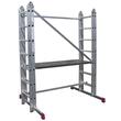 Schela articulata mobila din aluminiu, capacitate max 150 kg, Inaltime de lucru 3.9 m