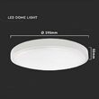 Plafoniera led, Lumina neutra 4000K, 24W, 2400 lm, IP44, diametru 295 mm