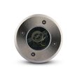 Aplica Inox pentru podea, fara bec, GU10, dimensiune 110 x 110 x 120 mm, IP67, Gri