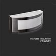 Aplica Inox, fara bec, E27, dimensiune 90 x 250 x 100 mm, IP44, Gri