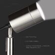 Aplica inox cu tarus, fara bec, GU10, 60 x 420 mm, IP65, Argintiu