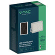 Proiector led cu incarcare solara 15 W, 1200 lm, 6400K, IP65, Aluminiu, Alb