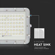 Proiector led cu incarcare solara 15 W, 1200 lm, 6400K, IP65, Aluminiu, Alb
