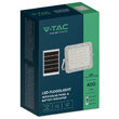 Proiector led cu incarcare solara 10 W, 800 lm, 6400K, IP65, Aluminiu, Alb