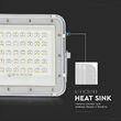Proiector led cu incarcare solara 10 W, 800 lm, 6400K, IP65, Aluminiu, Alb